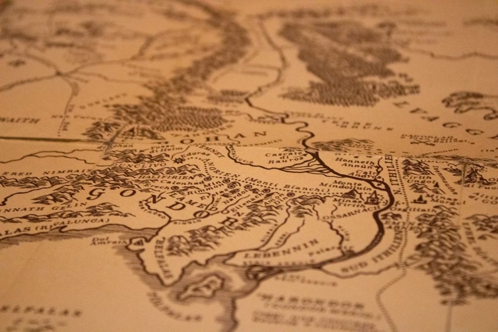 lord of the rings map of middle earth