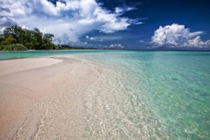 Lottery winnings spent on a tropical beach